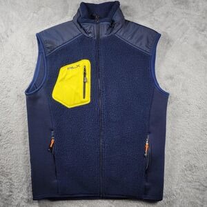 Ralph Lauren Vest Mens Medium Navy RLX Sherpa Fleece Full Zip Golf Outdoor
